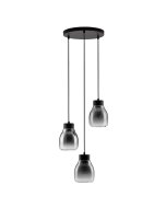 H&auml;ngeleuchte Schwarz Grau 42 cm breit E27 h&ouml;henverstellbar