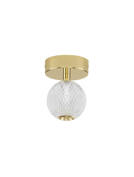 LED Deckenlampe rund Ø 11 cm in Gold Vintage warmweiß Kugel
