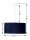 Hängelampe Dunkelblau Silber Stoff rund Retro