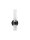 Wandlampe schmal G9 31 cm hoch Schwarz Klarglas Metall