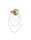 LED Wandlampe 50 cm hoch in Gold Metall warmweiß FOSTER