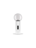 LED Nachttischlampe rund 30 cm Wei&szlig; dimmbar warmwei&szlig; Kugel
