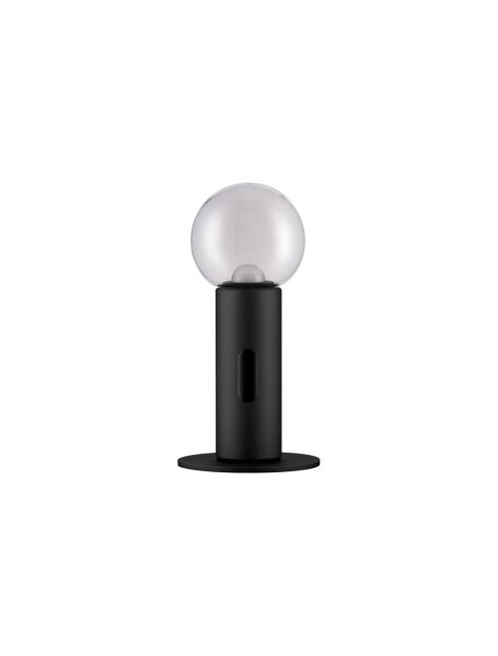 LED Tischlampe Schwarz 30 cm dimmbar rund warmweiß Kugel