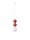 Hängelampe E14 18 cm breit Weiß Rot höhenverstellbar Modern