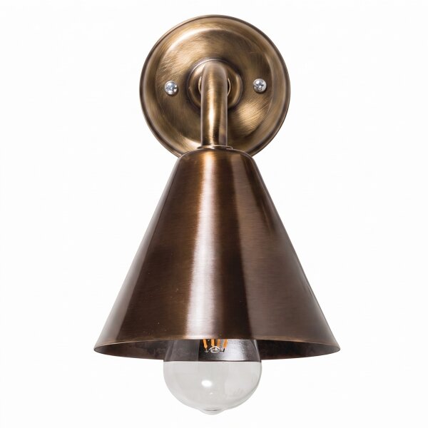 Wandlampe Treppe Wohnzimmer Messing E27 in Antik