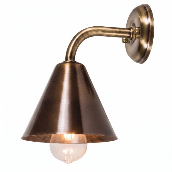 Wandlampe Treppe Wohnzimmer Messing E27 in Antik