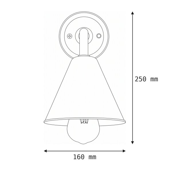 Wandlampe Treppe Wohnzimmer Messing E27 in Antik