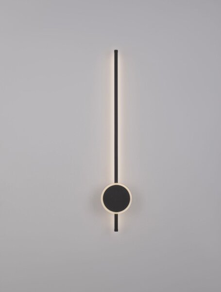 LED Wandlampe schmal 80 cm hoch Schwarz Minimalistisch