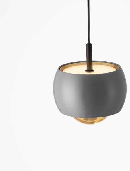LED Pendelleuchte schmal Ø 9,6 cm Schwarz Grau warmweiß