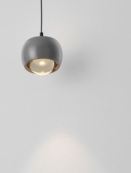 LED Pendelleuchte schmal Ø 9,6 cm Schwarz Grau warmweiß