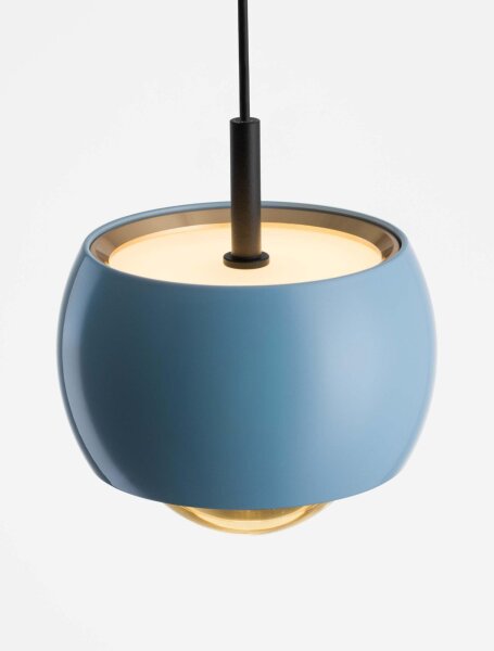 LED Hängelampe Schwarz Blau Ø 9,6 cm schmal warmweiß Up Down