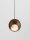 LED Hängeleuchte Schwarz Braun Ø 9,6 cm höhenverstellbar