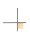 LED Wandlampe in Schwarz Gold 50 cm breit dimmbar 2 flammig