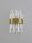 Wandlampe G9 30 cm hoch in Gold matt Klassisch Kristall