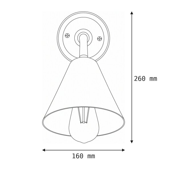 Wandlampe Schirm Messing Klassisch edel DANAE