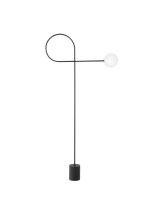 Stehlampe rund G9 150 cm Schwarz Wei&szlig; Design Glas...