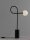 Tischlampe Design Schwarz Weiß 64 cm G9 Glas rund GLENNA