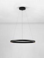 LED Pendelleuchte Schwarz Ø 65 cm dimmbar Ring...