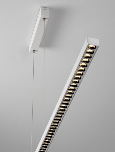 LED Hängeleuchte Weiß 159 cm lang dimmbar höhenverstellbar