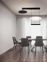 LED Pendelleuchte 80 cm lang Schwarz Weiß dimmbar...