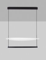 LED Hängelampe Design Schwarz Weiß 80 cm breit...