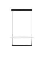 LED H&auml;ngeleuchte Schwarz Wei&szlig; 60 cm breit dimmbar Design