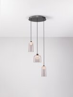 LED Hängeleuchte Schwarz Grau Weiß 35 cm breit...