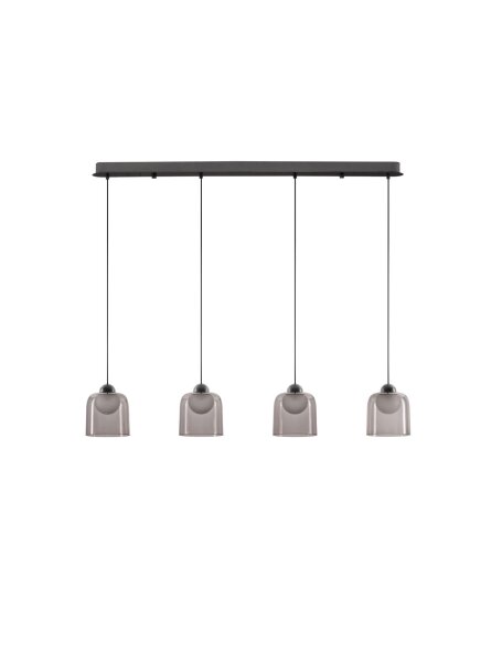 LED Pendelleuchte Schwarz Grau Weiß 100 cm lang Retro Kugel
