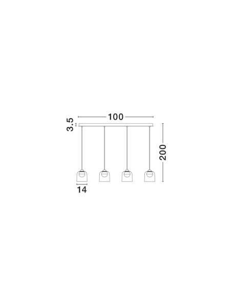LED Pendelleuchte Schwarz Grau Weiß 100 cm lang Retro Kugel