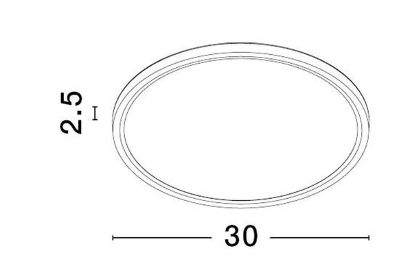 LED Deckenleuchte Weiß Ø 30 cm CCT 3000 bis 6500 K 2400 lm