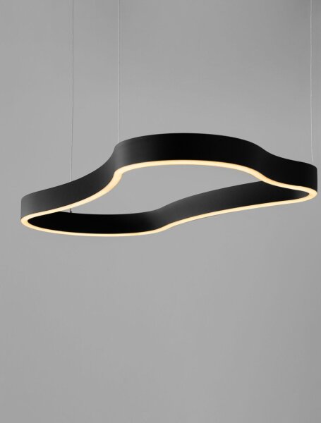 LED Pendelleuchte 90 cm lang Schwarz dimmbar Design warmweiß