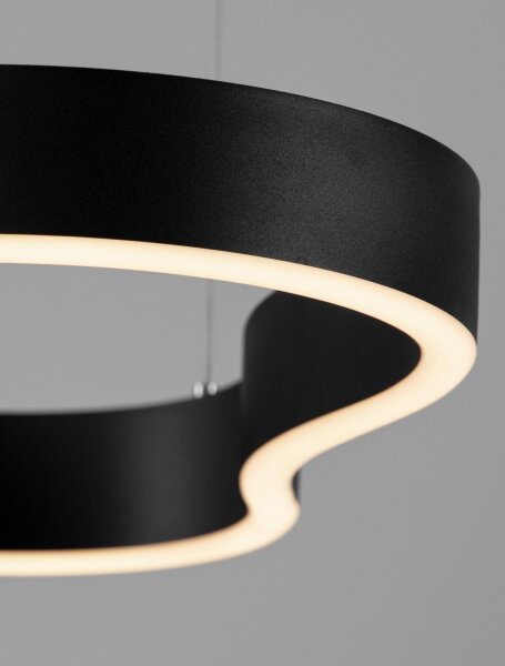 LED Pendelleuchte 90 cm lang Schwarz dimmbar Design warmweiß