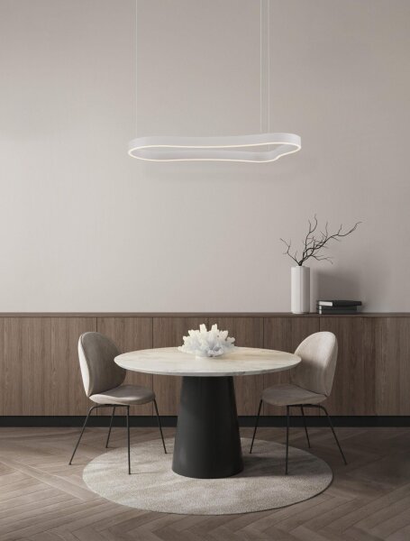 LED Hängelampe Design Weiß 90 cm lang dimmbar warmweiß