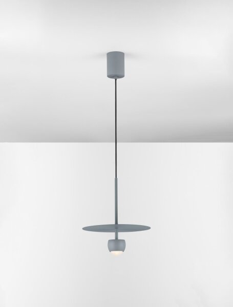 LED Hängelampe Retro Blaugrau Ø 30 cm schmal warmweiß 590 lm