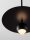 LED Hängelampe Ø 30 cm Schwarz höhenverstellbar Retro schmal