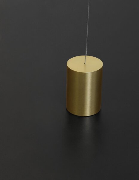 LED Hängelampe Design in Gold Ø 7 cm warmweiß HAINES 698 lm