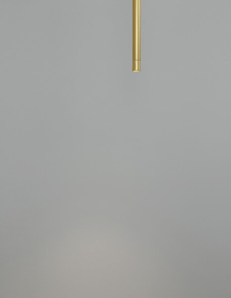LED Hängeleuchte in Gold Ø 1,5 cm höhenverstellbar Design