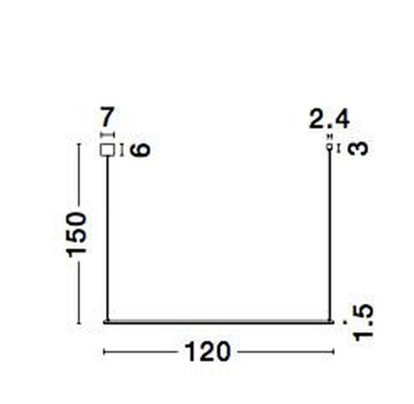 LED Hängelampe 120 cm lang in Gold höhenverstellbar Design