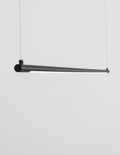 LED Hängeleuchte Schwarz 120 cm lang Design schmal warmweiß