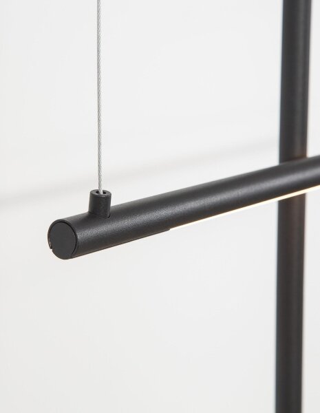 LED Pendelleuchte 110 cm lang Schwarz höhenverstellbar