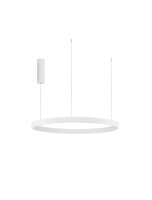 LED H&auml;ngeleuchte Wei&szlig; &Oslash; 80 cm dimmbar Ring warmwei&szlig; HAMLIN