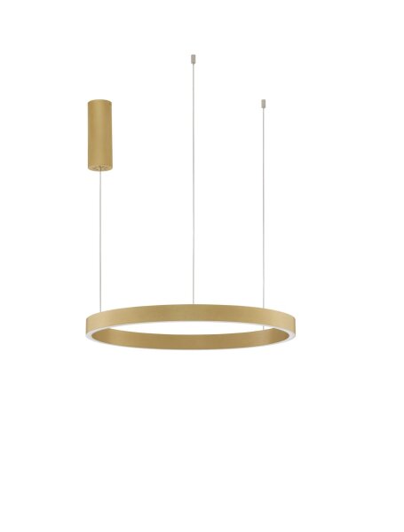 LED Pendelleuchte dimmbar in Gold Ø 60 cm Ring warmweiß