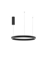 LED Pendelleuchte &Oslash; 60 cm dimmbar Schwarz h&ouml;henverstellbar