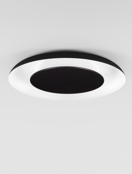 LED Deckenlampe rund Ø 60 cm Schwarz Weiß dimmbar HARLAN