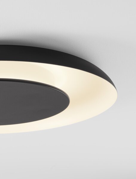 LED Deckenlampe rund Ø 60 cm Schwarz Weiß dimmbar HARLAN