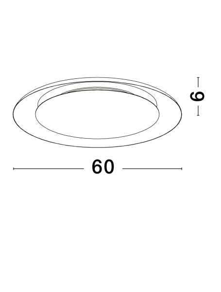 LED Deckenlampe rund Ø 60 cm Schwarz Weiß dimmbar HARLAN