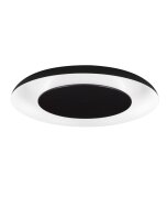 LED Deckenlampe rund &Oslash; 60 cm Schwarz Wei&szlig;...
