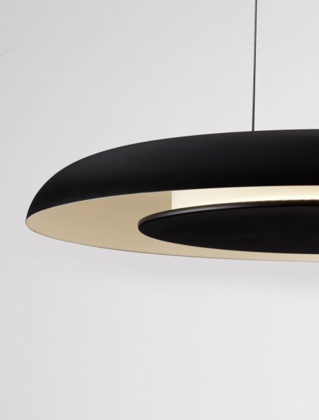 LED Hängeleuchte Schwarz Weiß Ø 60 cm dimmbar rund CCT