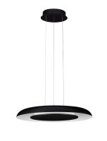 LED H&auml;ngeleuchte Schwarz Wei&szlig; &Oslash; 60 cm dimmbar rund CCT