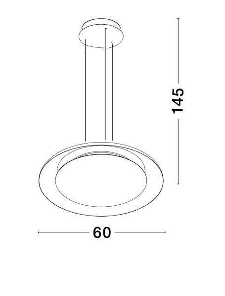 LED Pendelleuchte Weiß Ø 60 cm dimmbar rund CCT HARLAN